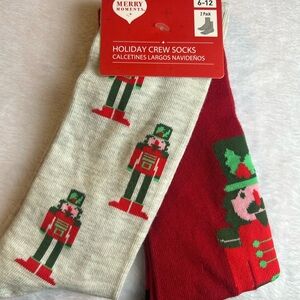 Nutcracker Crew Socks - Red and White